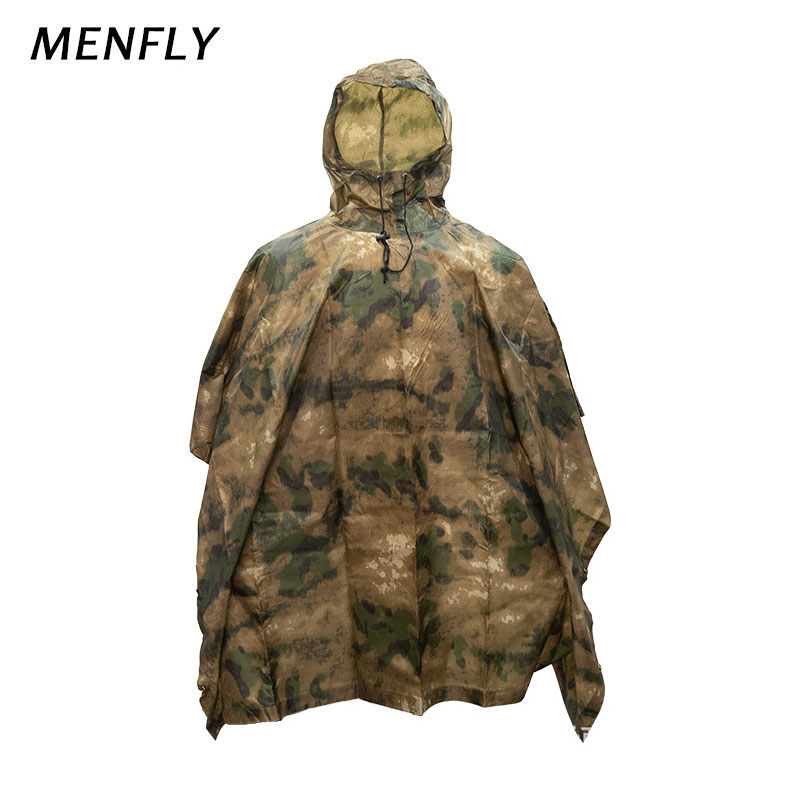 Emergency Poncho Rain - MENFLY ATFG Moss Kamuflaj Taktik Su