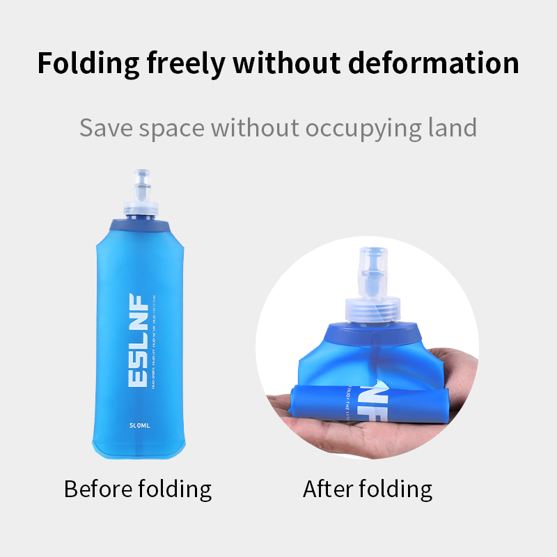 Water Bag Collapsible - 500 ml Katlanabilir Su Şişesi Yumuşak